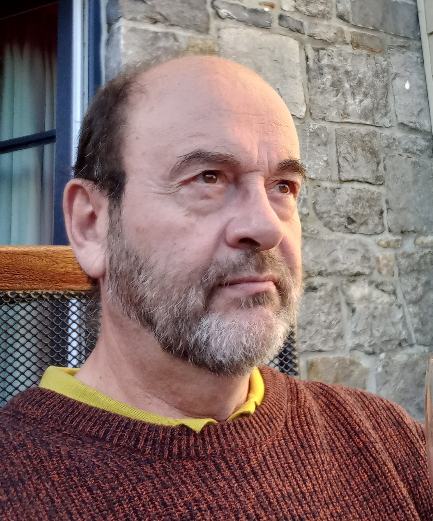 Francis Bertrand aan het werk